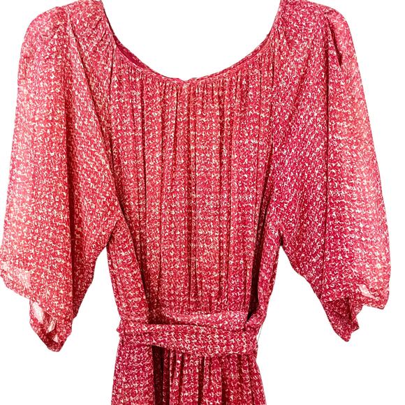 Rachel Zoe Olivia Silk Midi Dress Rust Orange size 10 - Picture 3 of 10